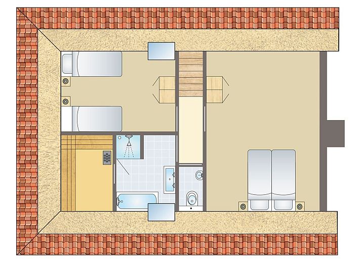 Unterkunft 010108 - Bungalow Texel - Sluftervallei | 6-persoons bungalow - Breed toegankelijk | 6