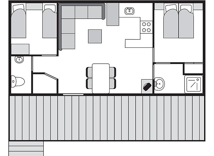 Unterkunft 010110 - Ferienhaus Texel - Sluftervallei | 4-persoons stacaravan | 4MH
