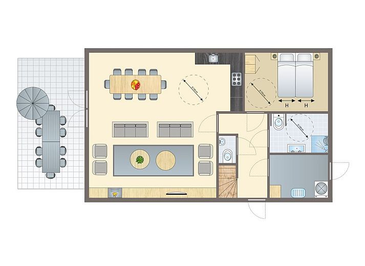 Unterkunft 0101100 - Bungalow Texel - Sluftervallei | 10-persoons bungalow - Extra toegankelijk | 