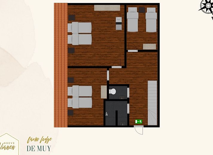 Kunstwerk in Unieke 12 pers. Farm Lodge De Muy op Hoeve Vianen, De Cocksdorp, Texel.