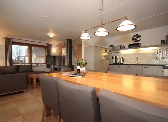 6 pers. luxury wheelchair friendly villa in De Cocksdorp, Texel with thatched roof and green surroundings.