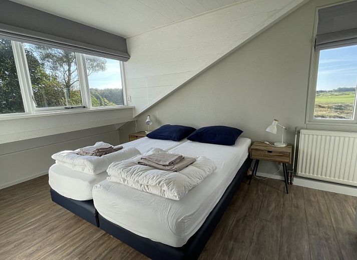 Terras van Kaap Zilt Texel vakantiehuis in De Cocksdorp met zitgelegenheid.