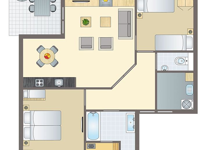 Unterkunft 0101112 - Bungalow Texel - Sluftervallei | 4-persoons bungalow - Breed toegankelijk | 4