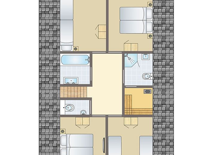 Unterkunft 0101172 - Bungalow Texel - Sluftervallei | 10-persoons bungalow - Breed toegankelijk | 