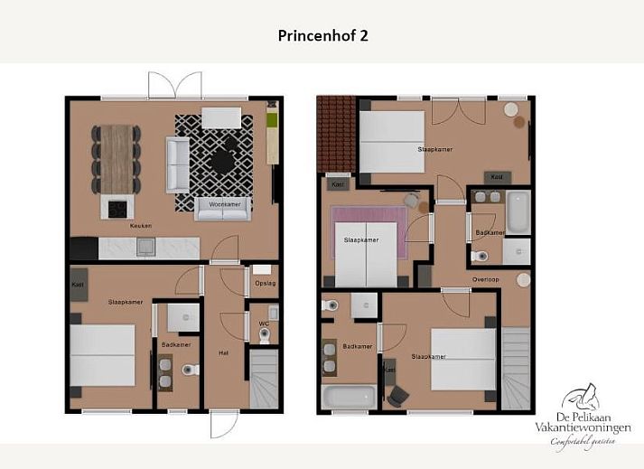 Elegante Kueche im Princenhof 2, De Cocksdorp, Texel mit Marmorarbeitsplatte und modernen Geraeten.