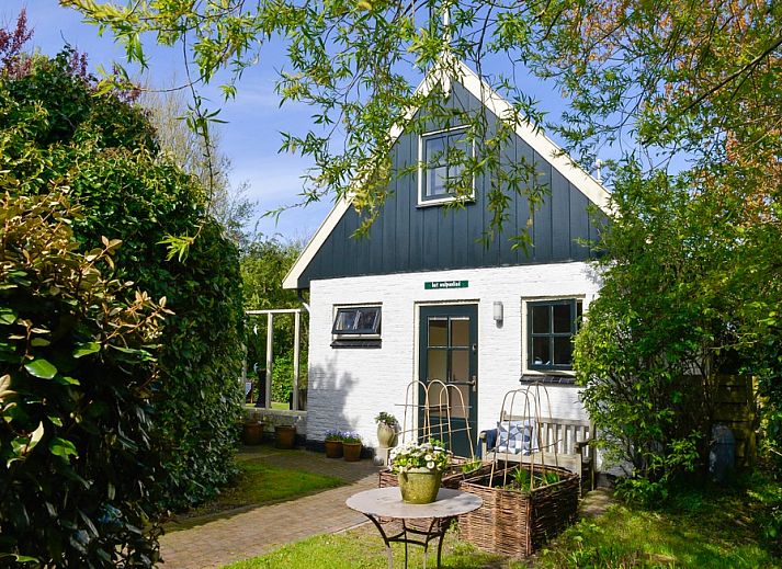The Wulpenlied vacation home in De Cocksdorp, Texel, surrounded by greenery and flowers.