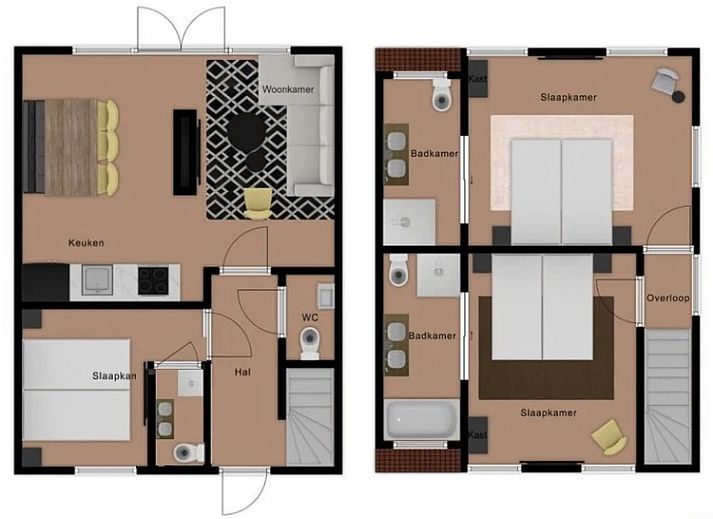 6 person vacation home in De Cocksdorp Texel with spacious garden and modern architecture.