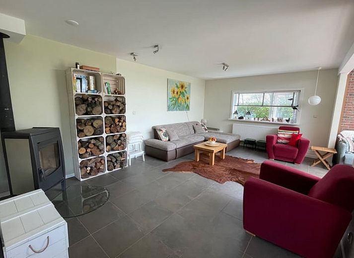 Front facade of Holiday cottage in De Cocksdorp, Texel, Wadden Islands with modern architecture.