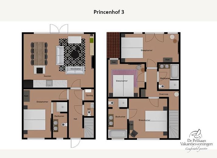 Cozy reading corner in Princenhof 3 - 8-pers vacation home, De Cocksdorp, Texel with comfortable sofa.