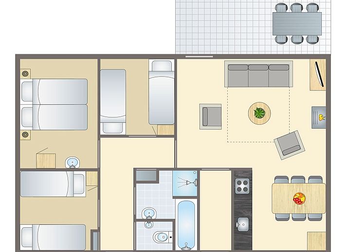 Verblijf 0101253 - Bungalow Texel - Sluftervallei | 6-persoons bungalow | 6C