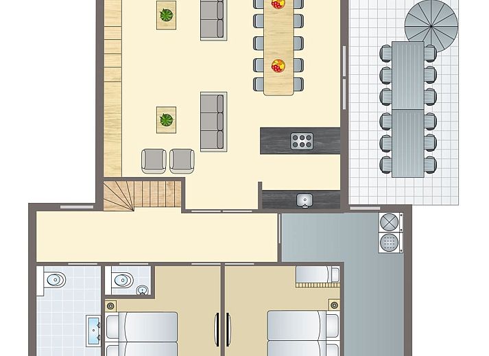 Guest house 0101288 • Bungalow Texel • Sluftervallei | 12-persoons bungalow - Breed toegankelijk |  