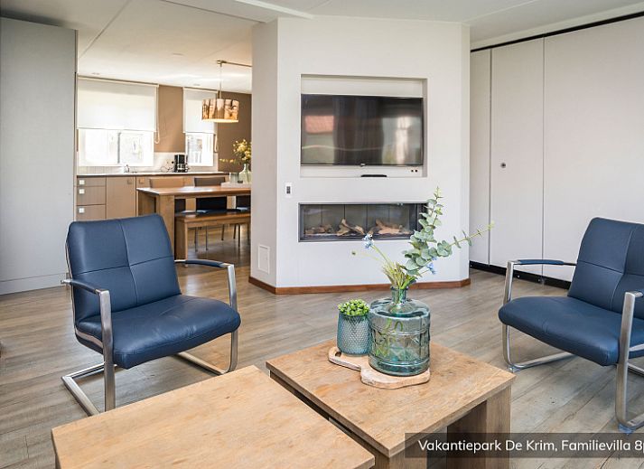 Familienvilla fuer 8 Personen in De Cocksdorp, Texel, mit schoener Aussicht auf den Teich und die gruene Umgebung.