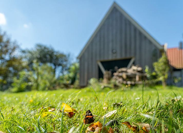 Modernes Badezimmer im Ferienhaus in De Cocksdorp, Texel, mit geraeumiger Dusche und stilvollem Waschbecken.