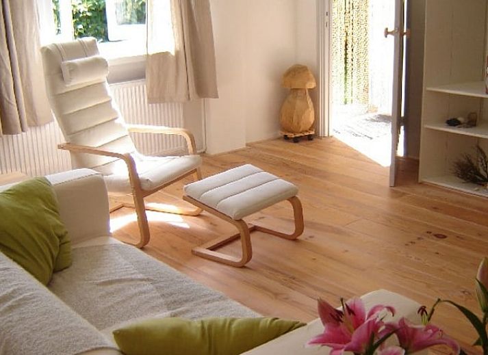 Aerial view of Cottage in De Cocksdorp, vacation home on Texel with vast fields and nature.