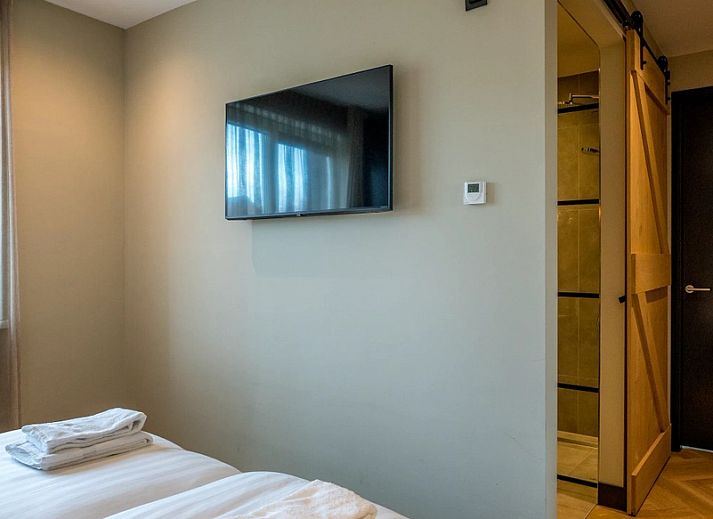 Plan des 6-Personen-Ferienhauses in De Cocksdorp, Texel mit Raumaufteilung.