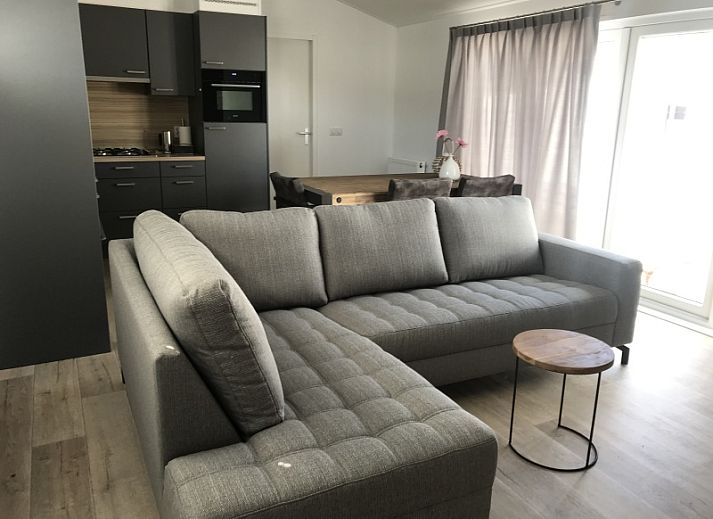 Chalet Bregkoog 231 in De Koog, Texel with spacious terrace and modern look at Chaletpark Bregkoog.