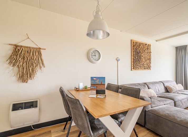 Cozy living room with sea view in Apartment Juliana 086, De Koog, Texel, Wadden Islands.