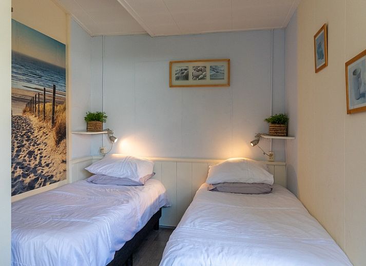 Sunny terrace at Bungalow 9708 in De Koog Texel, ideal for relaxation on the Wadden Island.