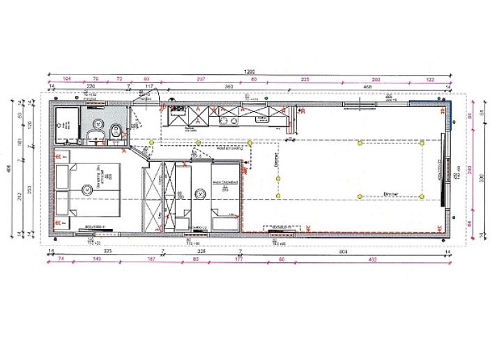 Cozy dining room in Chalet Bregkoog 262, De Koog, Texel, perfect for family dinners on the Wadden Islands.