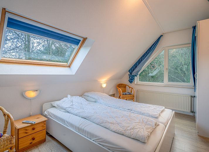 Vorderansicht des Ferienhauses Honeysuckle 29 in De Koog, Texel, auf den Watteninseln gelegen.