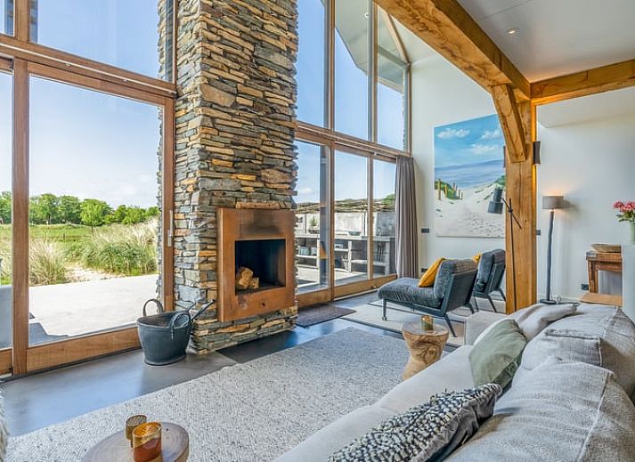 Thatched cottage in De Koog located in the nature of Texel, Wadden Islands.