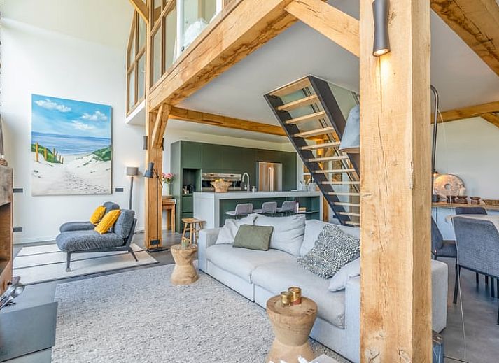 Thatched cottage in De Koog located in the nature of Texel, Wadden Islands.