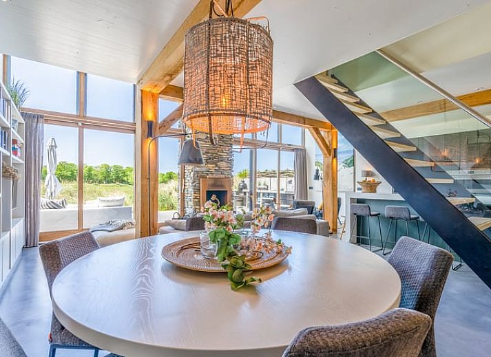 Cozy living room in cottage in De Koog overlooking Texel dunes.