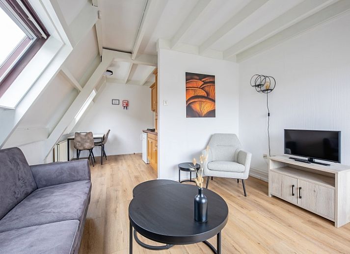 Bright living room in Two persons apartment large - second floor, De Koog, Texel with view of nature.