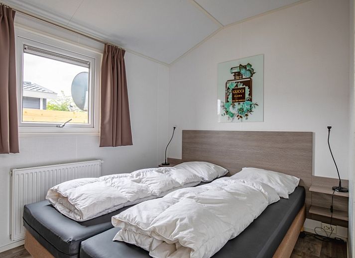 Sunny terrace at Chalet Bregkoog 7, located in picturesque De Koog on Texel, Wadden Islands.