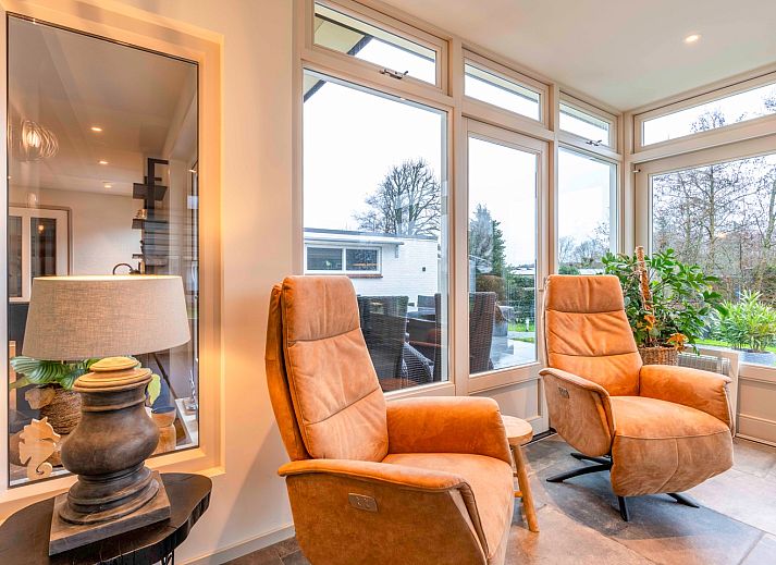 Blick auf die Terrasse des Huis ter Duin, Ferienunterkunft in De Koog, Texel.