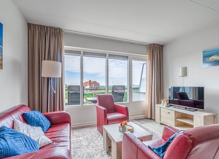 Cozy living room in Apartment Juliana 138 overlooking De Koog, Texel, Wadden Islands.