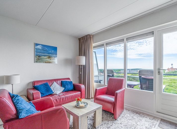 Cozy living room in Apartment Juliana 138 overlooking De Koog, Texel, Wadden Islands.
