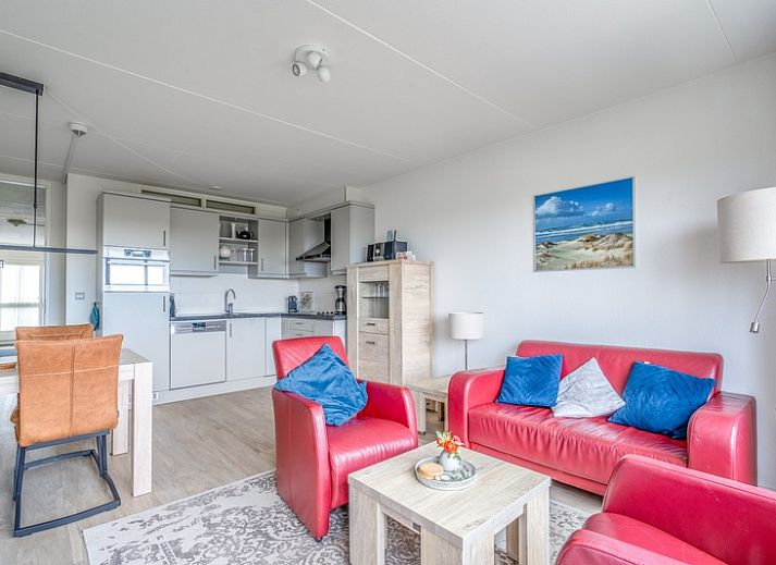 Cozy living room in Apartment Juliana 138 overlooking De Koog, Texel, Wadden Islands.