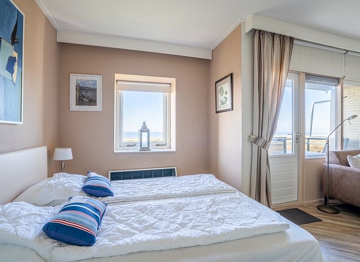 Komfortable Sitzecke mit Meerblick im Appartement Juliana 158 Zeezicht, Ferienunterkunft in De Koog, Texel.