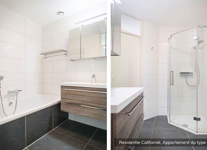 Cozy dining room in Type 4 accommodation, De Koog, Texel. Modern decor with green accents.