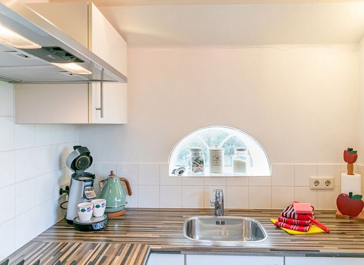 Exterior of Apartment Hof, Den Hoorn, Texel, vacation home with thatched roof and terrace.