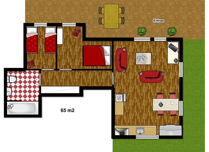 Guest house 010555 - Holiday property Texel - Appartement Rood