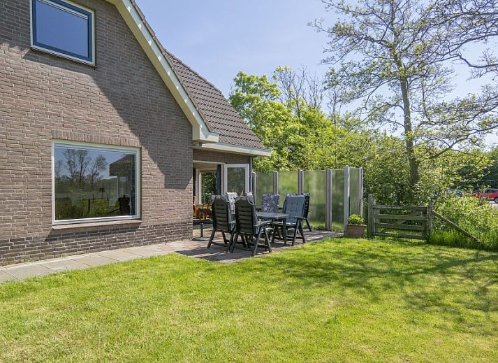 Esszimmer mit Aussicht im Ferienhaus Nieuwlanderweg 69, De Koog, Texel, Waddeninseln.