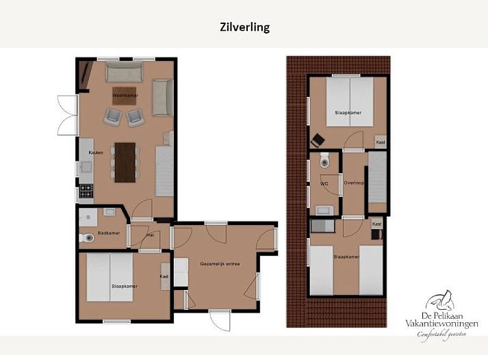 Cozy sitting area with fireplace in the Zilverling vacation home on Texel.