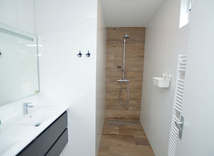 Bright living room of Tempelierweg 16 - de Brunaire, vacation home in De Dennen, Texel overlooking green garden.