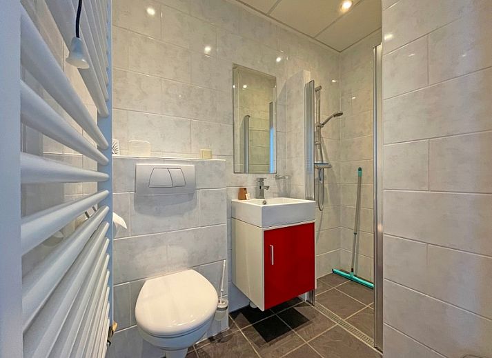 Cozy sitting area in Apartment Bos en Duin 02, De Dennen, Texel with comfortable sofas and cozy decorations.