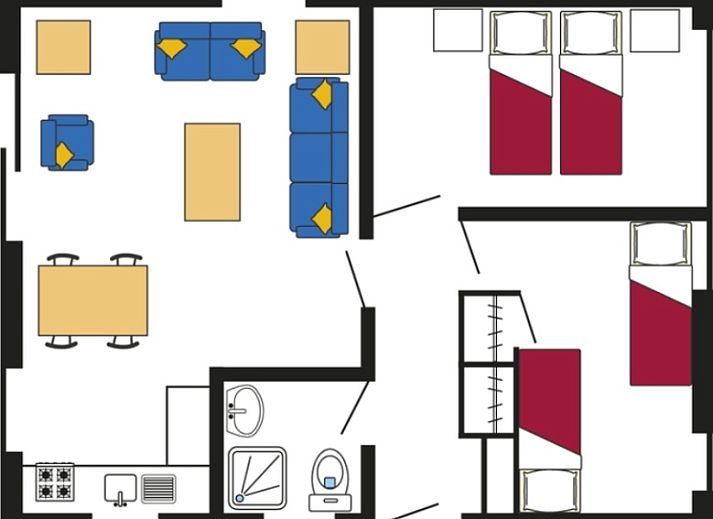 Exterior of Type 2 - 4 person vacation home in De Dennen, Texel, surrounded by greenery and tranquility.