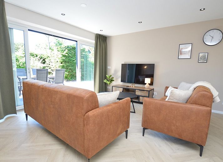 Bungalow 't Hoogelandt 58 in De Dennen Texel mit grossem Garten und modernem Aussehen.