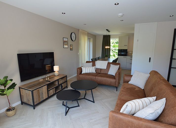 Gemuetliches Wohnzimmer im Bungalow 't Hoogelandt 58, Ferienhaus in De Dennen Texel.