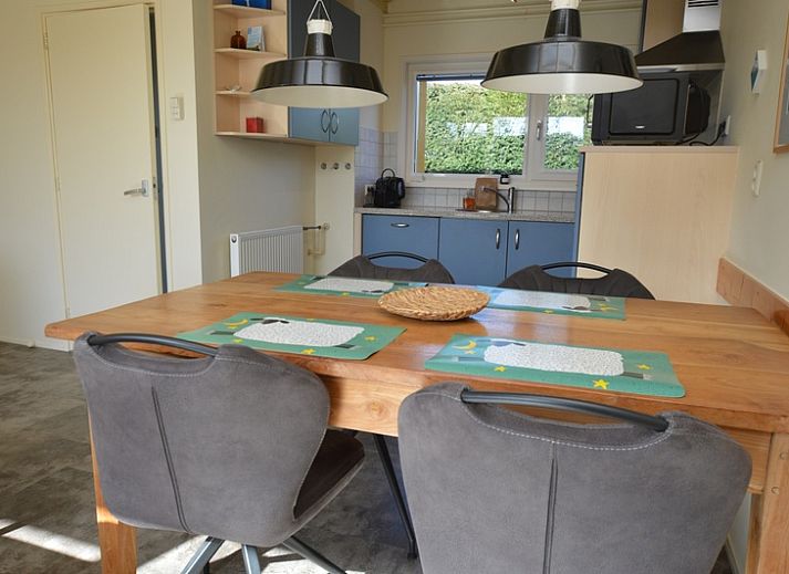 Gezellige woonkamer van Tempelierweg 27 - Matranos in De Dennen, Texel met uitzicht op de tuin.