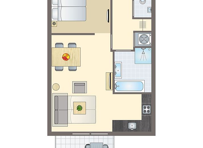 Unterkunft 020109 - Bungalow Vlieland - Vlieduyn | 2-4-persoons appartement | 2-4CA