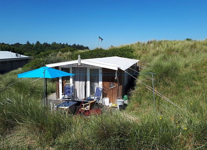 Gezellige keuken in De Hagedis tenthuis op Oost-Vlieland, Vlieland, Waddeneilanden.