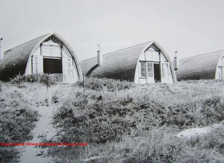 Gezellige woonkamer in Sonnevanck vakantiehuis op Vlieland, Waddeneilanden, met comfortabele zwarte bank.