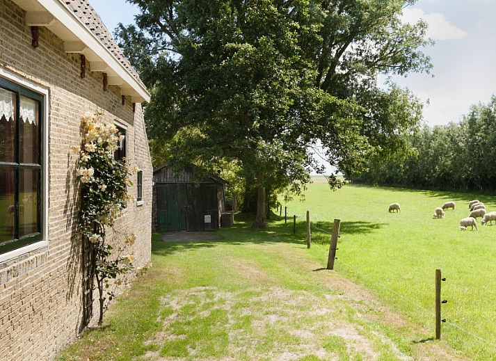 Ruime zithoek van Meiblok vakantiehuis in Formerum, Terschelling met moderne meubels en veel lichtinval.