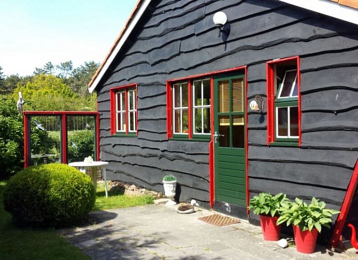 Charmant vakantiehuis De Trekvogels in Formerum, Terschelling met zonnig terras en groene omgeving.